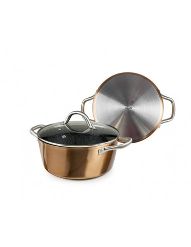 CACEROLA INDUC. ALUMINIO COBRE