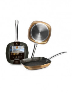 SARTEN GRILL INDUC. ALUM COBRE 2