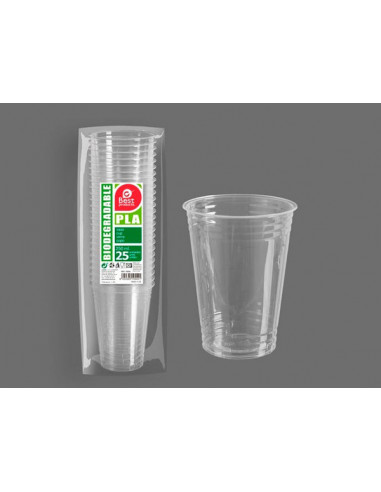 VASO DESECHAB TRANSP PLA B/25