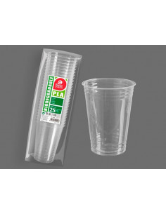VASO DESECHAB TRANSP PLA B/25 2