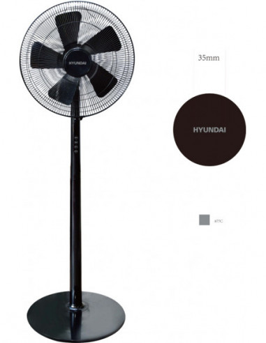 VENTILADOR PIE NEGRO MANDO 45W