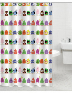 CORTINA BAÑO POLIESTER FUNNY