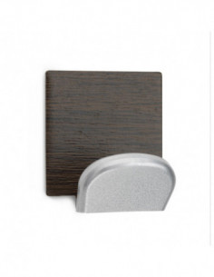 PERCHA ADHESIVA WENG/INOX BL.2 2