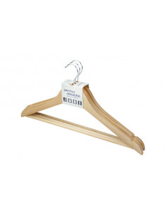 PERCHA MADERA BARNIZ SET-3