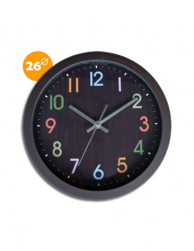 RELOJ PARED NUMEROS COLORES