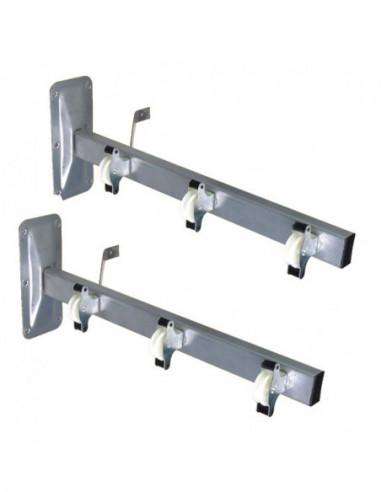 TENDEDOR PARED INOX. C/POLEAS