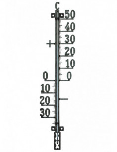 TERMOMETRO METAL FORJADO NEGRO 2