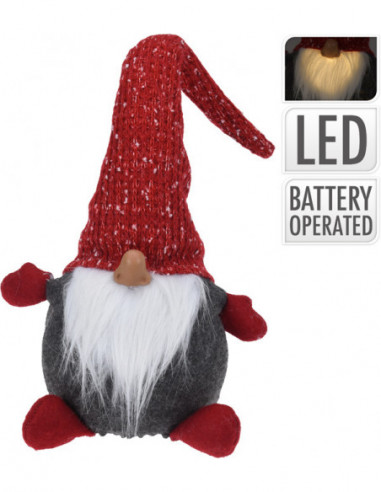 MUÑECO NAVIDAD GNOMO C/LED