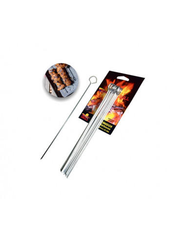PINCHO BARBACOA INOX 12UNID