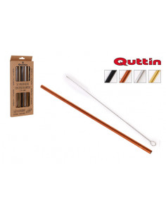 SET 4 PAJITAS RECTAS C/CEPILLO