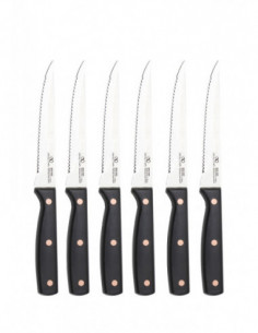 SET 6 CUCHILLO CHULETERO ACERO