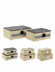 CAJA TRENZADA C/TAPA SET-2