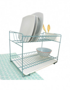 ESCURREPLATOS INOX TURQUESA