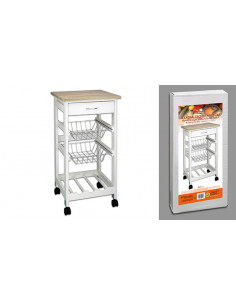 CARRO VERDULERO MADERA BCO