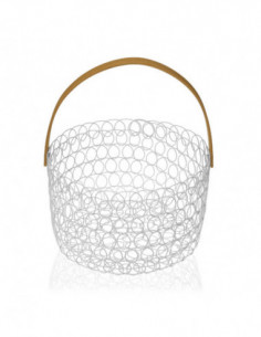 FRUTERO REDONDO BLANCO METAL