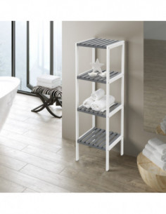 ESTANTERIA 4/B NATURE BCO/GRIS