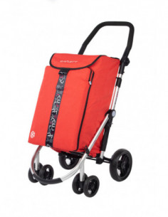 CARRO COMPRA 4R C/B.CONG ROJO