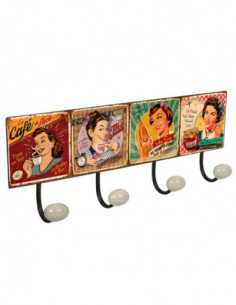 PERCHA PORCELANA 4P VINTAGE