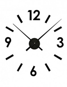 RELOJ PARED PEGATINA NEGRO