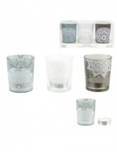 PORTAVELA CRISTAL SET-3