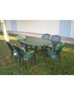 MESA JARDIN OVAL VERDE 2