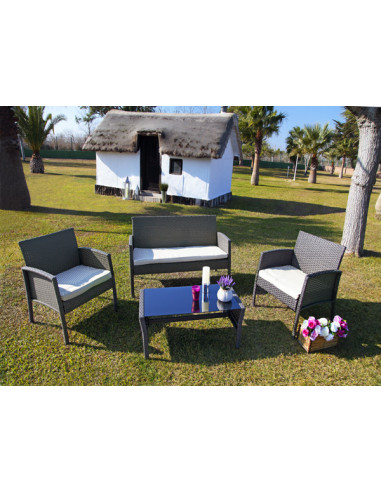 CONJUNTO RATTAN 4 PZAS