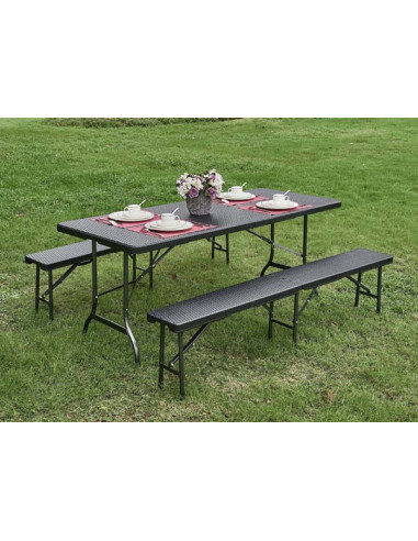 SET MESA+2 BANCOS PLEGABLES