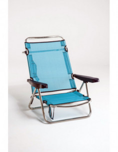 SILLA CAMA PLAYA FIBRELIN AZUL 2