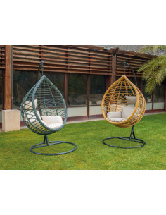 SILLON COLGANTE BEIGE C/COJIN 2