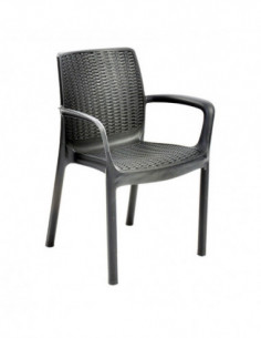 SILLON RESINA ANTRACITA RATAN 2