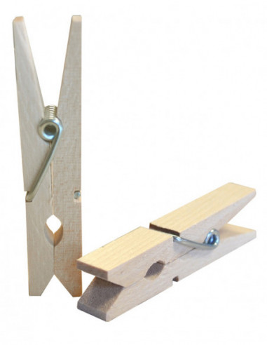 PINZA ROPA MADERA 24 U