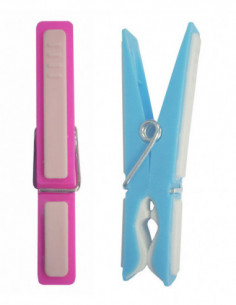 PINZA ROPA PLASTICO BI-INY 12U 2