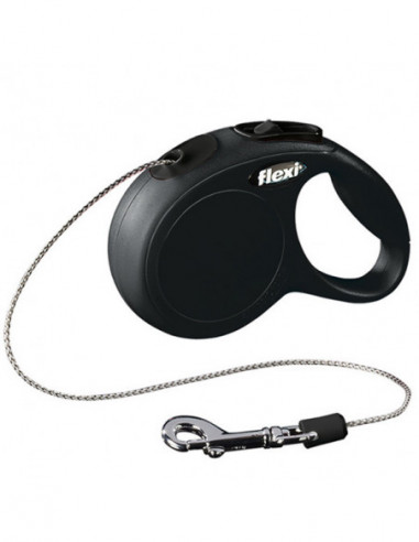 CORREA PERRO FLEXI 5M NEGRO