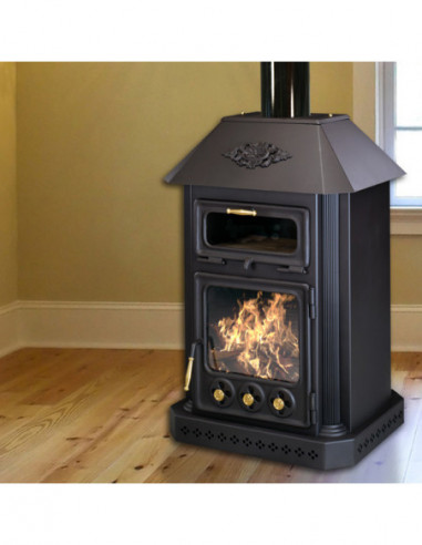 ESTUFA LEÑA C/HORNO S/VERT