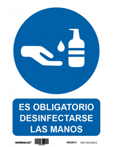 OBLIGATORIO DESINFECTARS MANOS