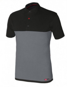 POLO M/CORTA STRETCH GRIS 2