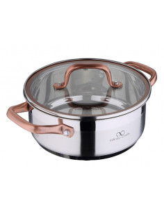 CACEROLA BAJA INOX COPPER IND. 2