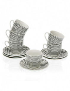 SET 6 TAZAS CAFÉ BLACK LINE 2