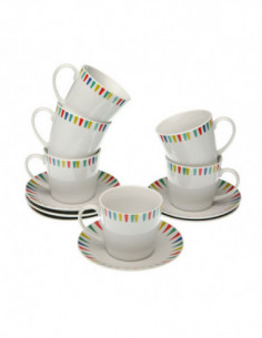 TAZA TE C/PLATO LENNA SET6 2