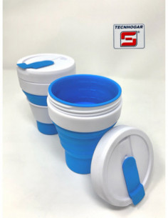 VASO SILICONA PLEGABLE C/TAPA 2
