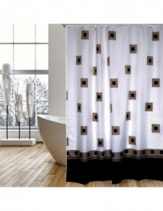 CORTINA BAÑO POLIESTER SQUARE 2