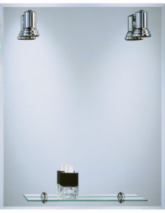 ESPEJO BAÑO FOCOS+REPISA CROMO 2