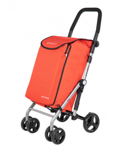 CARRO COMPRA 4R C/B.CONG ROJO