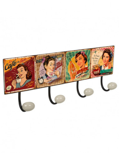 PERCHA PORCELANA 4P VINTAGE