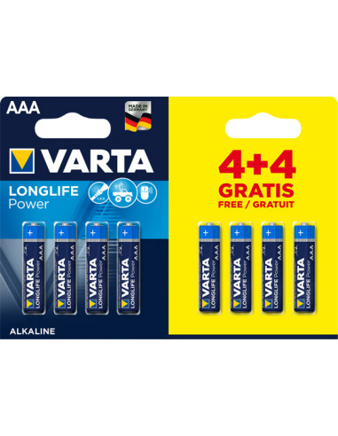 PILA ALCALINA LR03 AAA 4+4GRAT