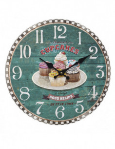 RELOJ PARED VINTAGE ESF.VERDE 2