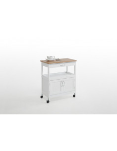 CARRO COCINA 2 PUERTA BCO/MAD 2