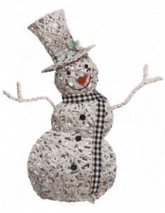 MUÑECO NIEVE MIMBRE LED 2