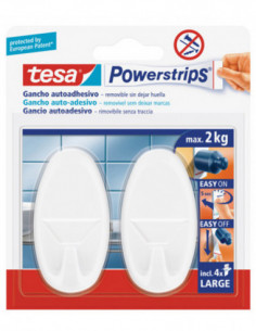 GANCHO L OVAL BLANCO