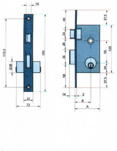 CERRADURA EMBUTIR HL/CL